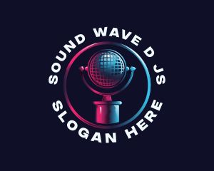 Audio Microphone Podcast logo design