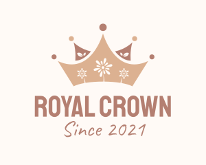 Royal Flower Crown  logo design