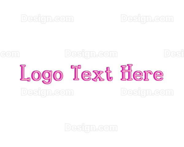 Pink Joyful Wordmark Logo