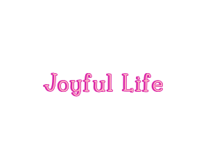 Pink Joyful Wordmark logo design