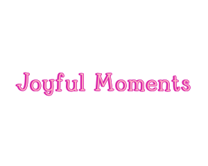 Pink Joyful Wordmark logo design