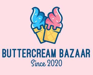 Pink Blue Ice Cream logo