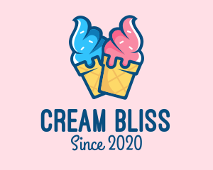 Pink Blue Ice Cream logo