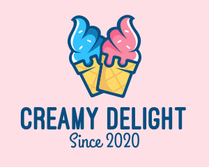 Pink Blue Ice Cream logo