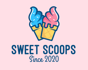 Pink Blue Ice Cream logo