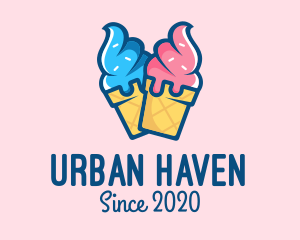 Pink Blue Ice Cream logo