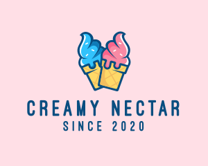 Pink Blue Ice Cream logo