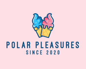 Pink Blue Ice Cream logo