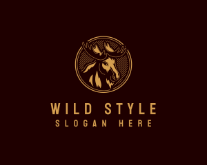 Wild Moose Antler logo design