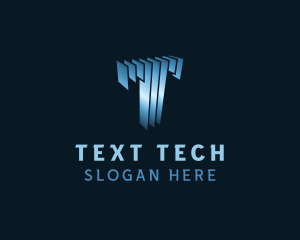 Tech Panels Letter T logo design