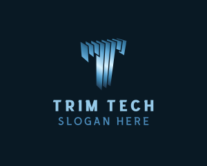 Tech Panels Letter T logo design