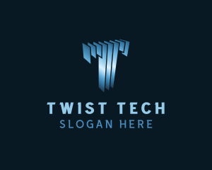 Tech Panels Letter T logo design