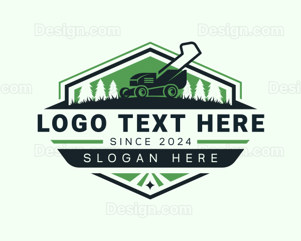 Lawn Mower Gardener Logo