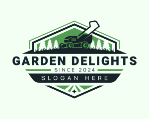 Lawn Mower Gardener logo design