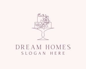 Floral Dessert Cake Logo