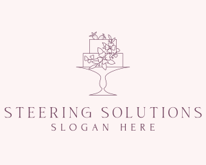 Floral Dessert Cake Logo