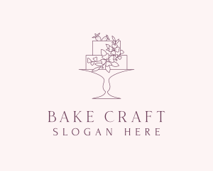 Floral Dessert Cake logo design