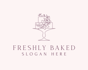 Floral Dessert Cake logo design