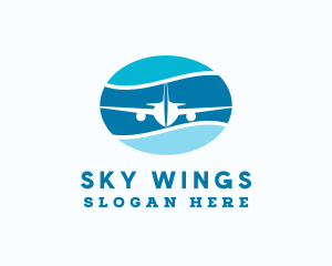 Travel Airplane Aviation logo design