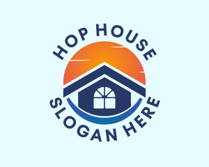 Sun House Residential logo design