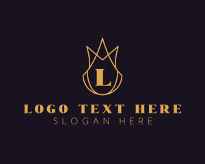 Golden Crown Letter logo