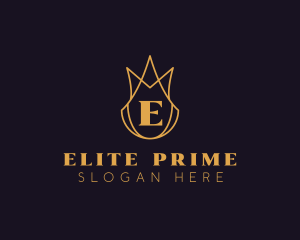 Golden Crown Letter logo design