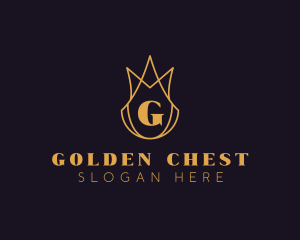 Golden Crown Letter logo design