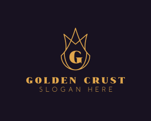 Golden Crown Letter logo design