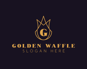 Golden Crown Letter logo design