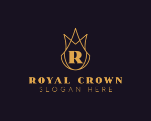 Golden Crown Letter logo design