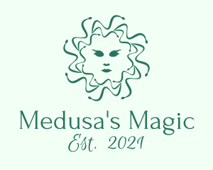 Medusa Face Mythology  logo design