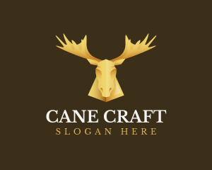 Golden Moose Antler Logo