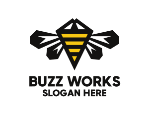 Minimalist Geometric Bee  logo