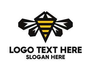 Minimalist Geometric Bee  logo