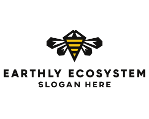 Minimalist Geometric Bee  logo