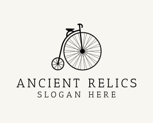 Minimalist Penny Farthing Bicycle logo