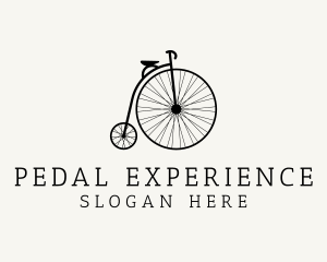 Minimalist Penny Farthing Bicycle logo