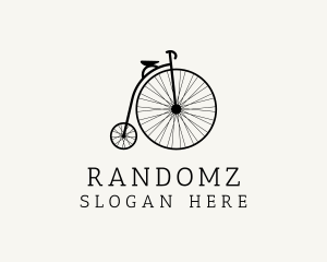 Minimalist Penny Farthing Bicycle logo