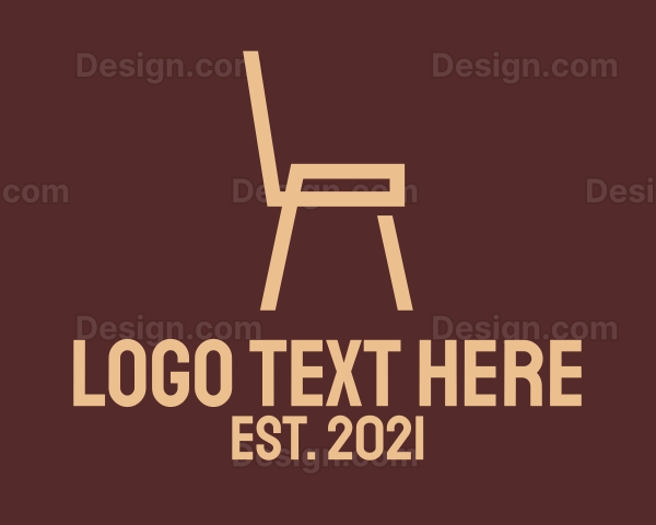 Brown Wooden Chair Logo