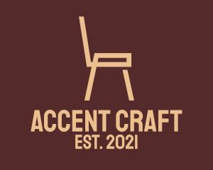 Brown Wooden Chair logo design