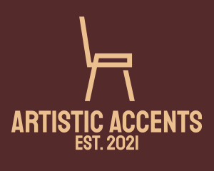 Brown Wooden Chair logo design