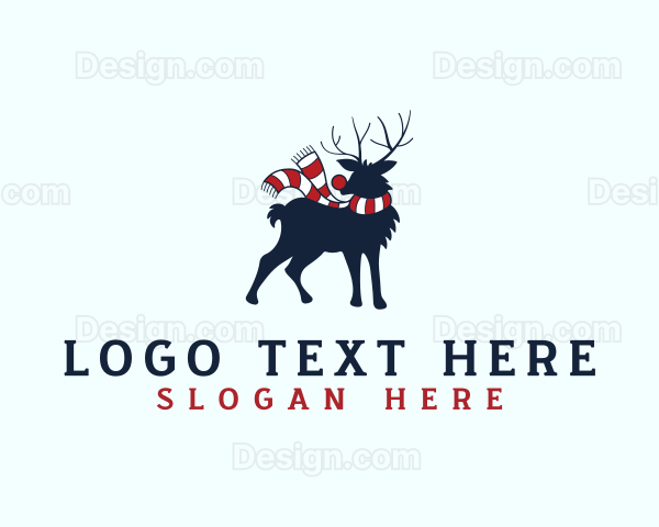 Christmas Reindeer Scarf Logo