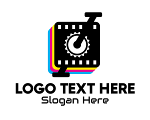 Camera - Photo Booth Printer logo design
