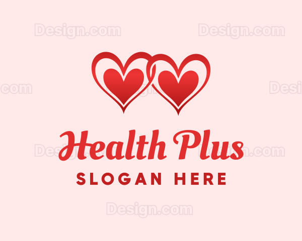 Red Love Hearts Logo