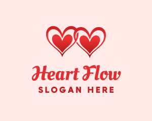 Red Love Hearts logo