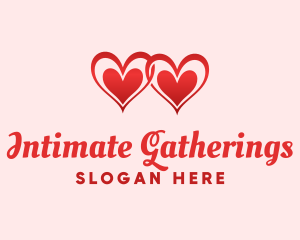 Red Love Hearts logo