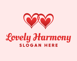 Red Love Hearts logo
