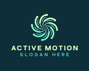 Abstract Motion Tech logo design