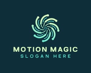 Abstract Motion Tech logo design