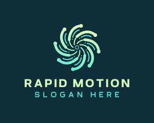 Abstract Motion Tech logo design